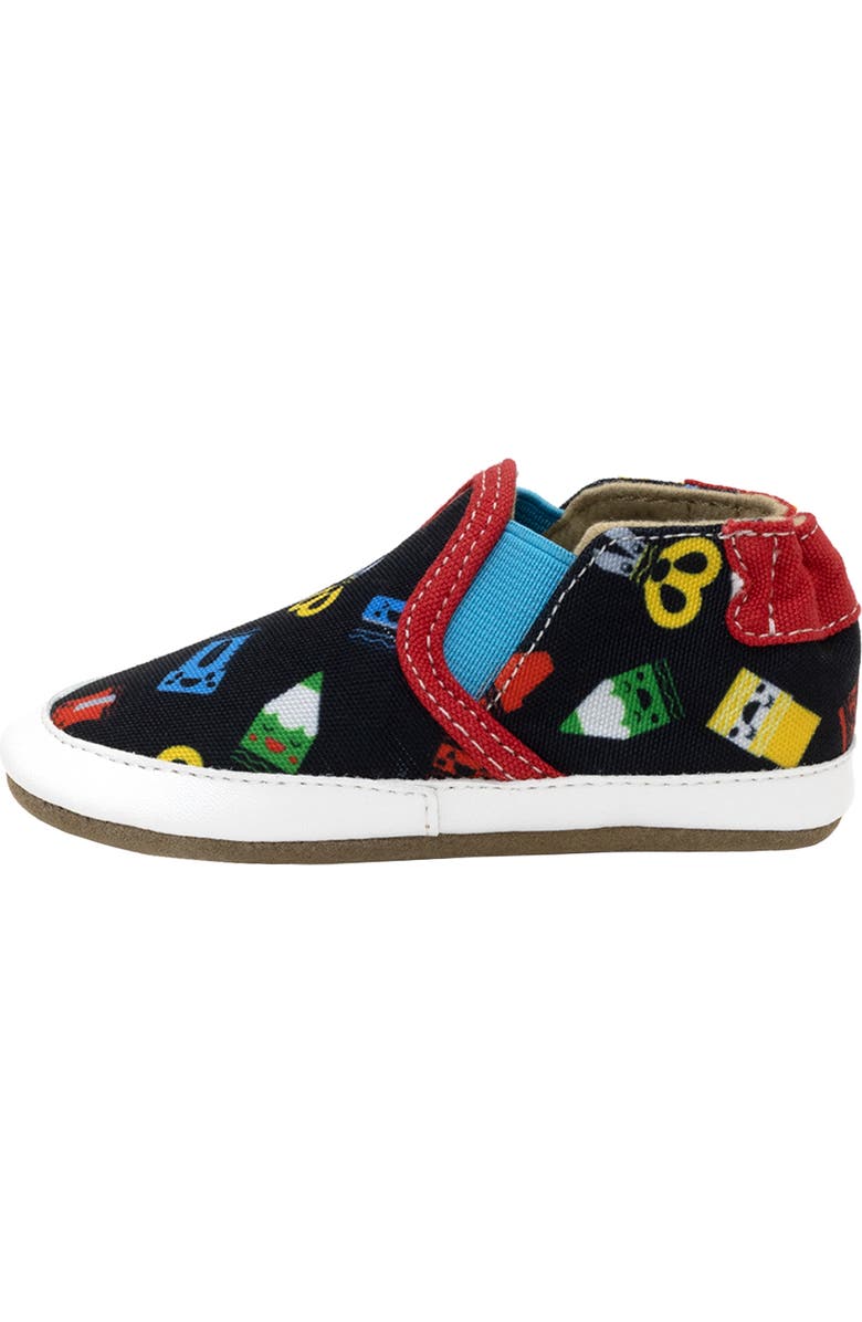 Robeez<sup>®</sup> x Crayola<sup>™</sup> Kids' Crib Shoe, Alternate, color, Black 1