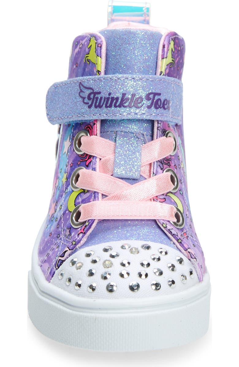 SKECHERS Kids' Twinkle Sparks Light-Up High Top Sneaker, Alternate, color,