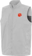 ANTIGUA Men's Antigua  Heather Gray Clemson Tigers Brisk Full-Zip Vest