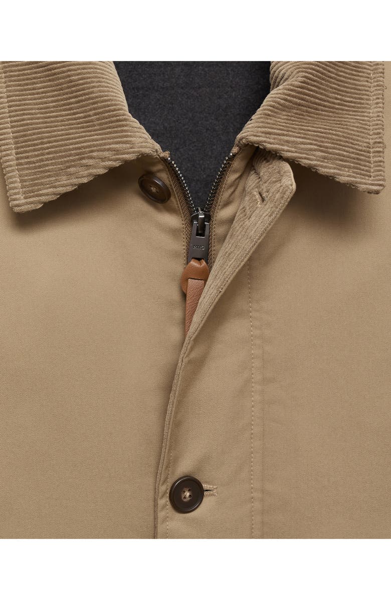 MANGO Water Repellent Jacket, Alternate, color, Beige