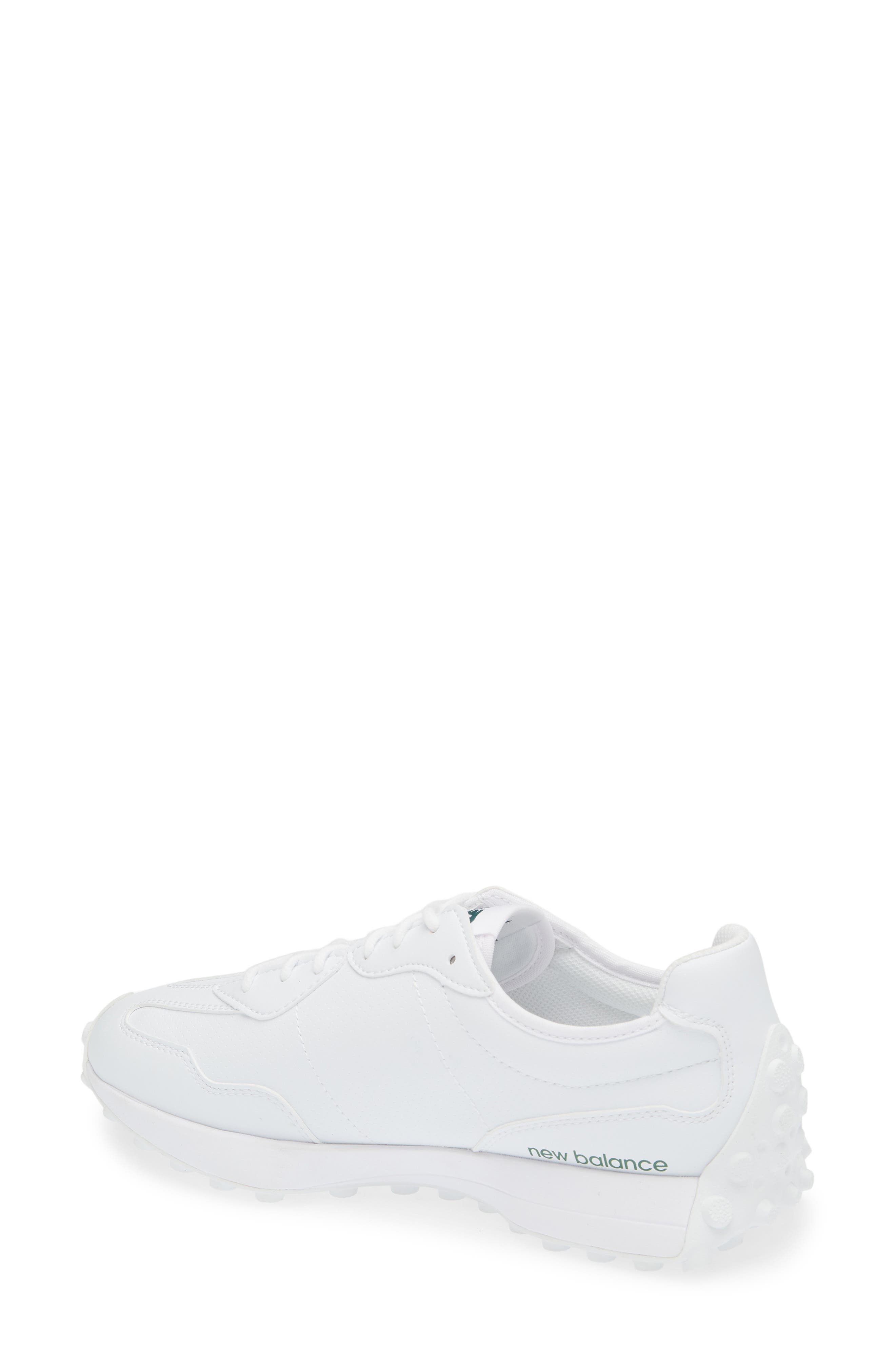 New Balance 327 Waterproof Spikeless Golf Shoe, Alternate, color, White / Green
