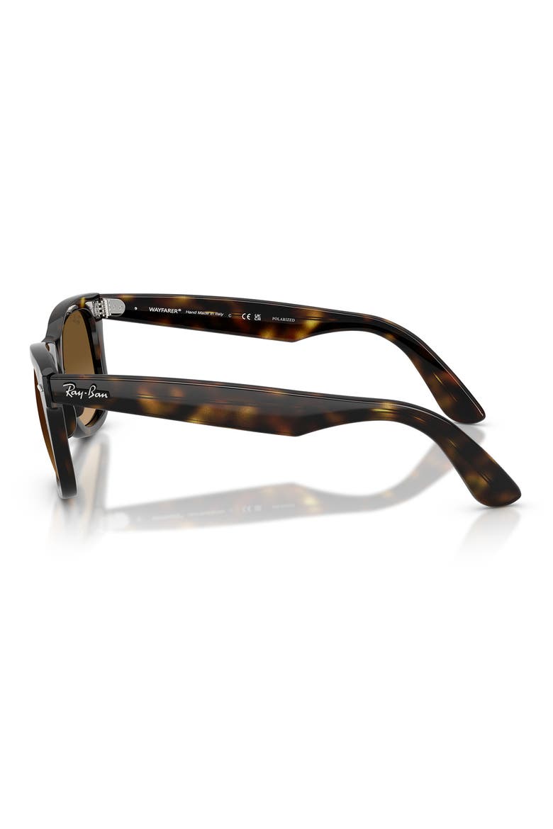 50mm Wayfarer Ease Polarized Sunglasses, Alternate, color, HAVANA / POLAR BROWN GRADIENT
