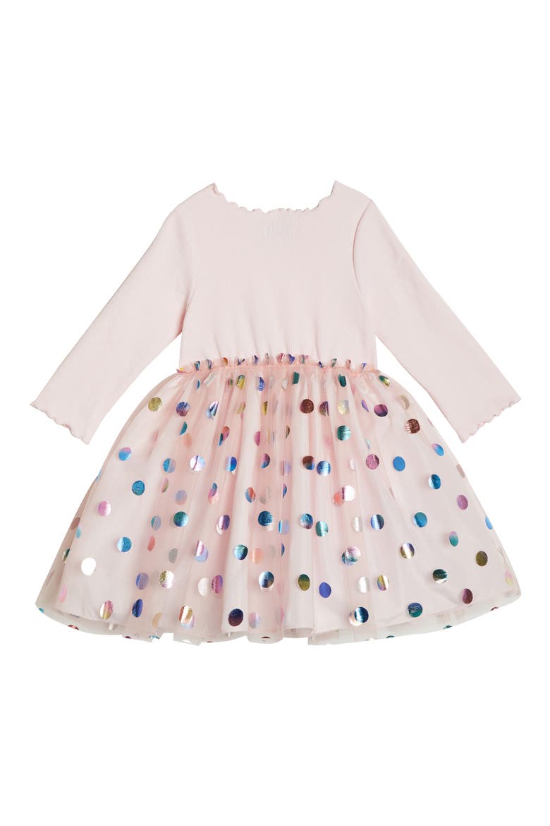 Foil Dot Tutu Dress, Alternate, color, PINK