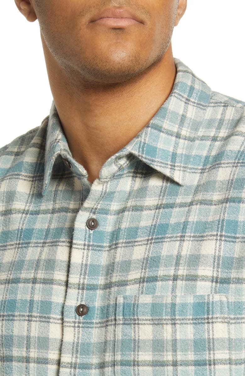 HIROSHI KATO The Ripper Plaid Cotton Flannel Button-Up Shirt, Alternate, color, 