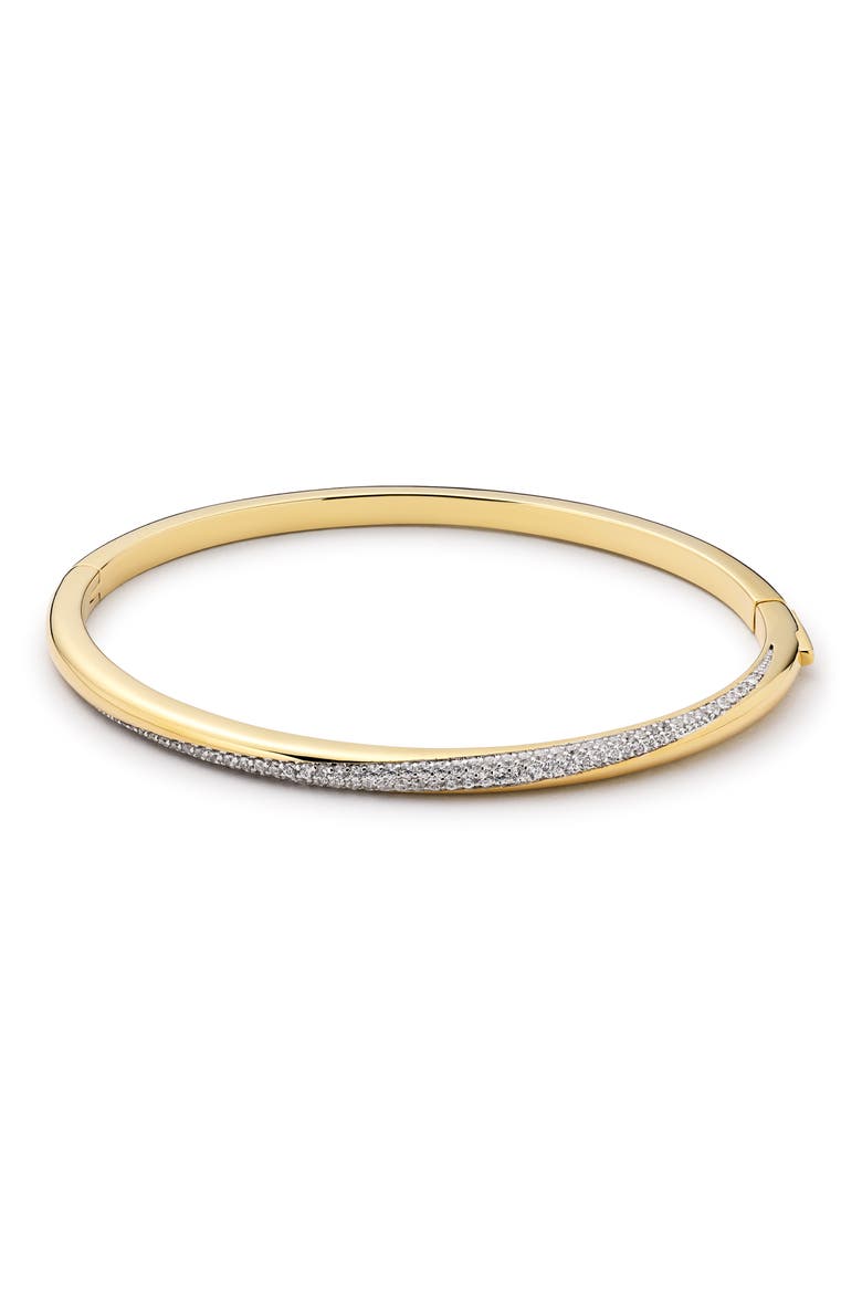 Kira Pavé Bangle, Main, color, GOLD / CLEAR