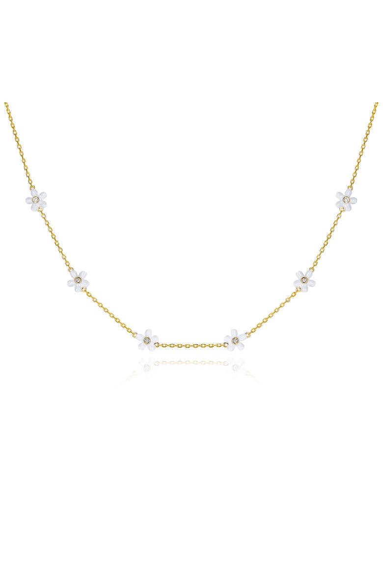 Anna Zuckerman Petit Rosie Necklace, Main, color, White