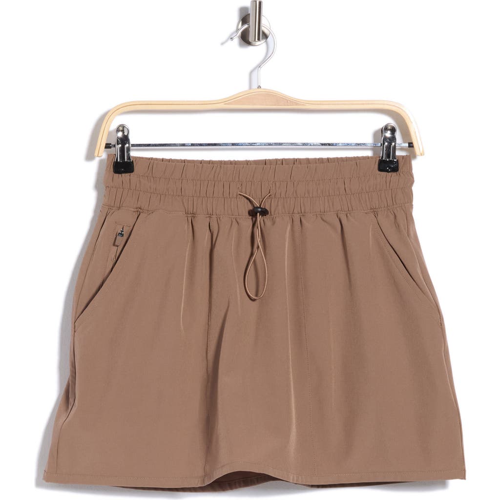90 Degree By Reflex Lightstreme Seersucker Hiking Shorts In Brown