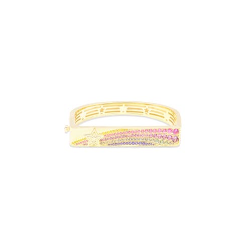 Campbell + Charlotte Juju Shooting Star Bangle Bracelet In Gold