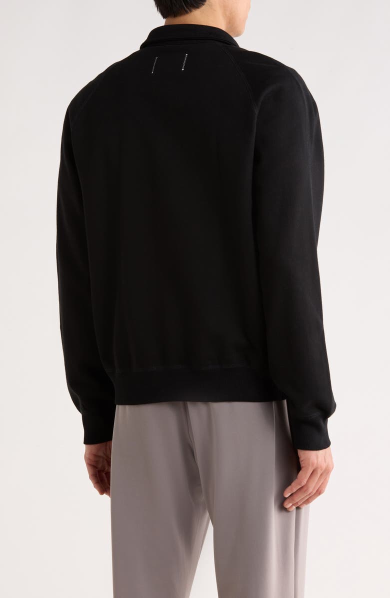 Reigning Champ Standard Midweight Terry Half Zip Pullover, Alternate, color, Black