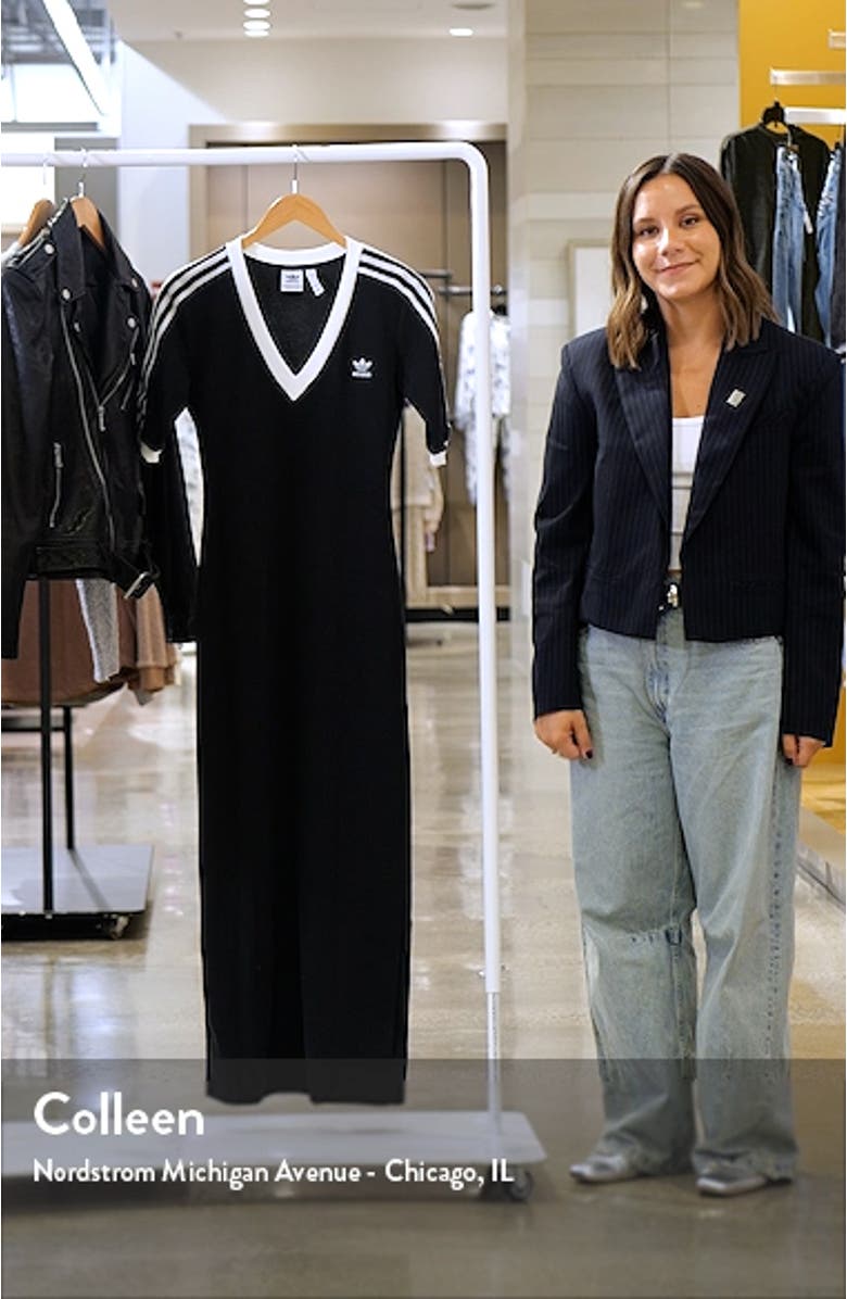 Adicolor 3-Stripes Knit Maxi Dress, sales video thumbnail