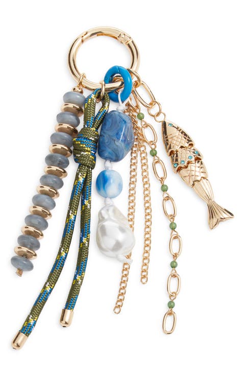 Fish Cluster Beaded Bag Charm