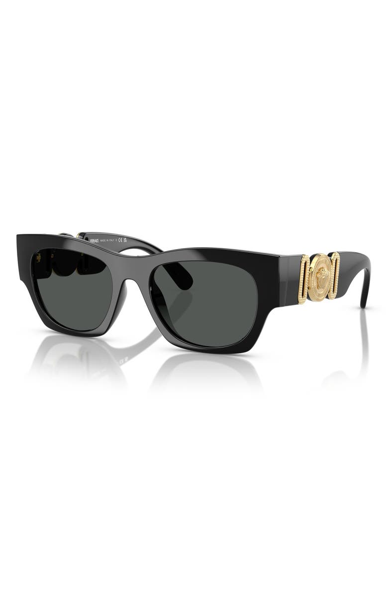 Versace 52mm Pillow Sunglasses, Alternate, color, Dark Grey