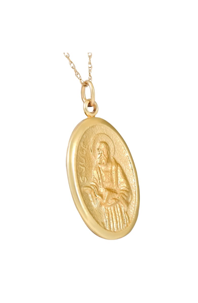Bliss Diamond 14k or Gold St. Jude Medal Pendant 1" Tall 3 Grams, Alternate, color,