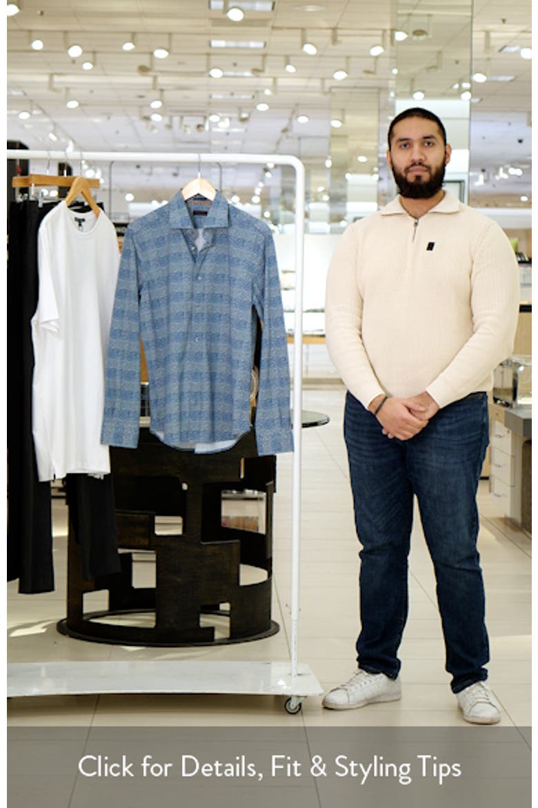 Downing Glen Plaid Knit Nylon Blend Dress Shirt video