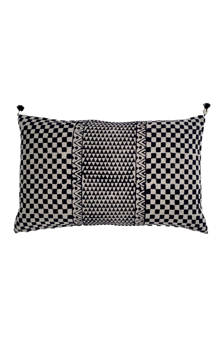 Samburu Charcoal Petit Lumbar Pillow Cover, Main, color, Charcoal