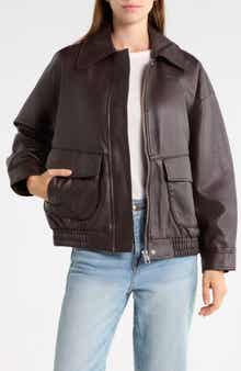 Oversized Faux Leather Jacket