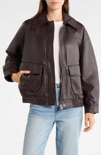 Oversized Faux Leather Jacket