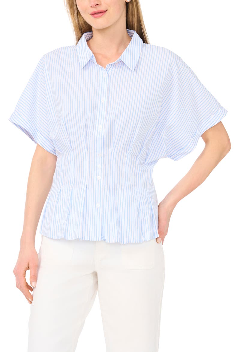 Pleat Waist Top, Alternate, color, NEW IVORY