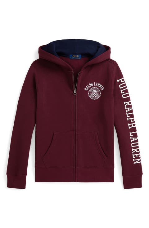 Kids' Logo French Terry Graphic Zip Hoodie (Big Kid)