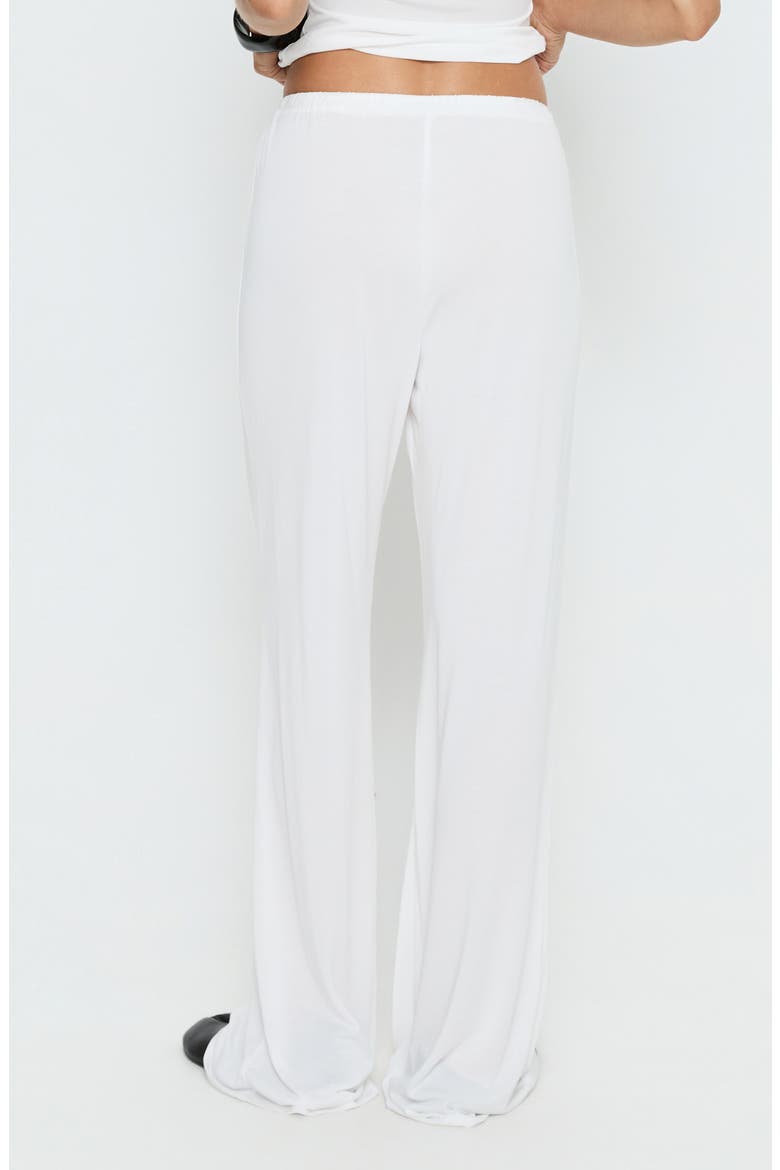 Gavrielle Pull-On Straight Leg Jersey Pants, Alternate, color, WHITE