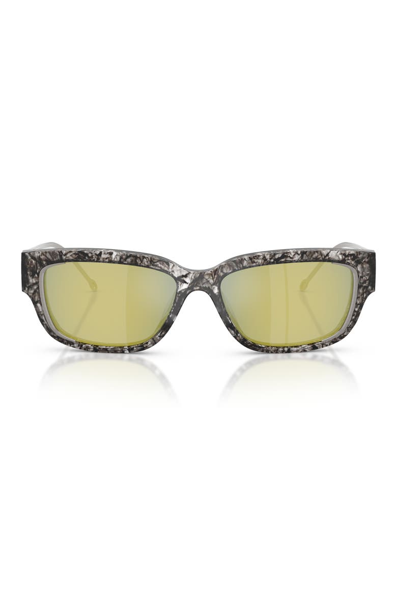 DL2002MU Geck-D 56mm Rectangular Sunglasses, Main, color, HAVANA / VIOLET / EMERALD