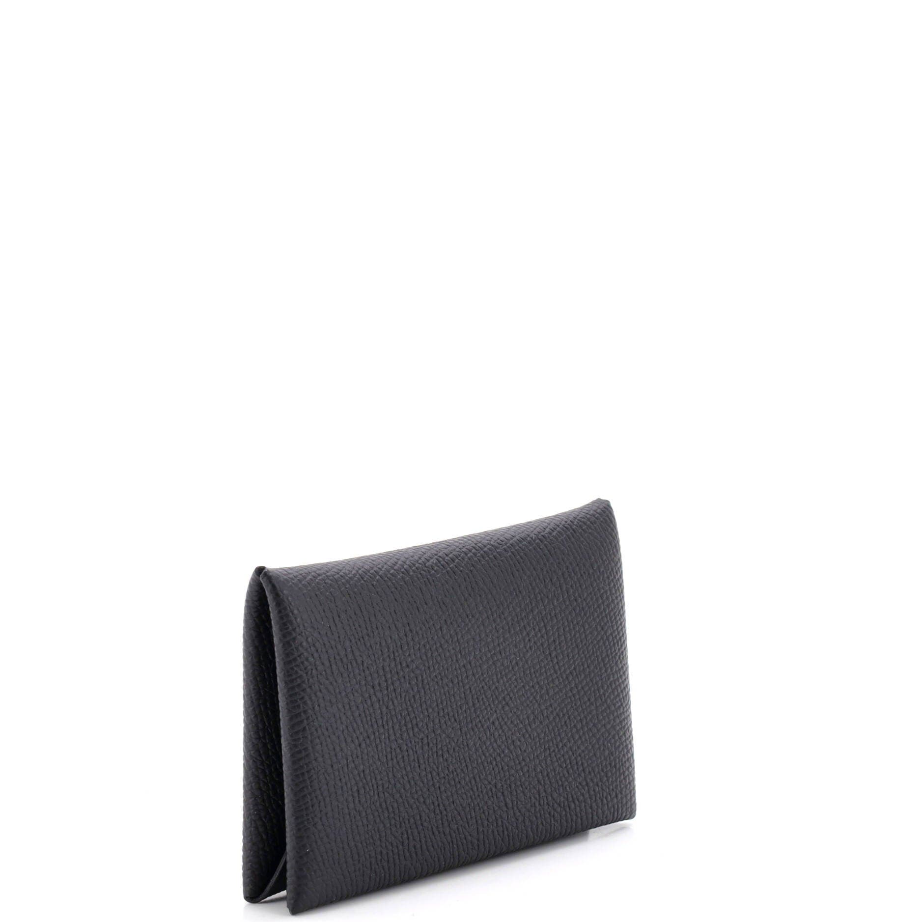 Calvi Duo Card Holder Epsom, Alternate, color, Black