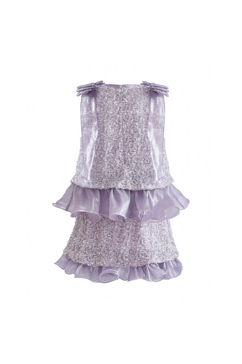 Althea Glitter Ruffle Skirt Set, Alternate, color, Purple