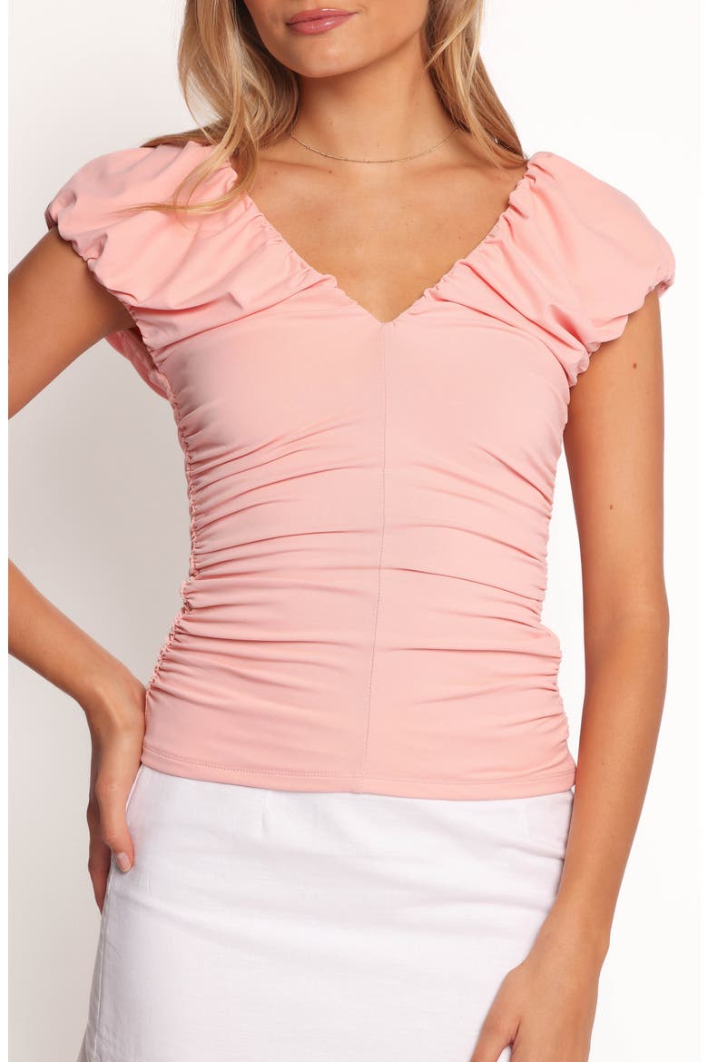 Kenzie Ruched Jersey Top, Alternate, color, PINK