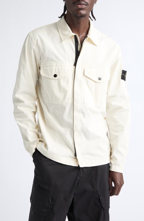 Stretch Organic Cotton Twill Overshirt