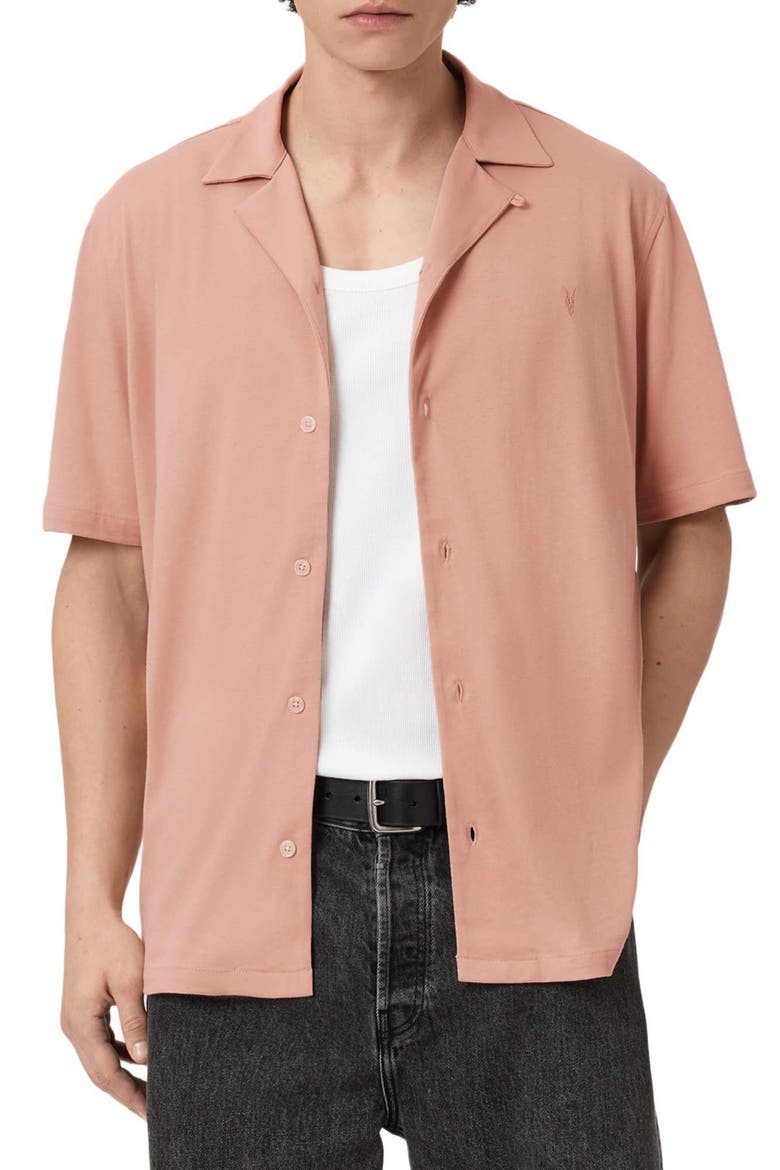 Hudson Camp Shirt, Alternate, color, SUNBAKED PINK