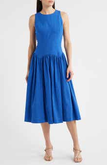 Mila Mae Sleeveless Linen Blend Midi Dress