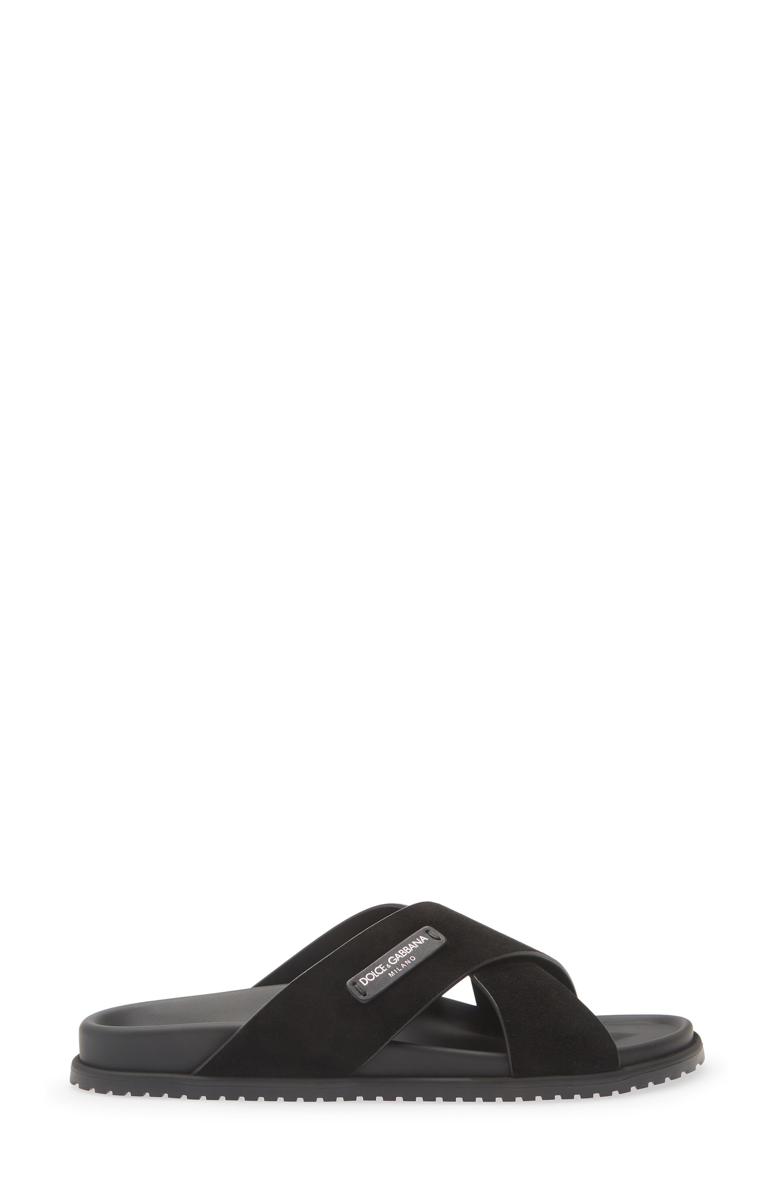 Dolce&Gabbana Slide Sandal, Alternate, color, Nero/ Nero