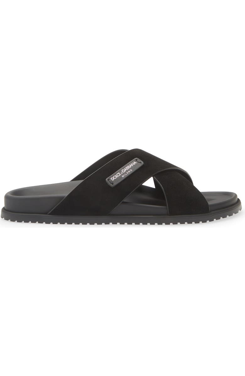 Dolce&Gabbana Slide Sandal, Alternate, color, Nero/ Nero