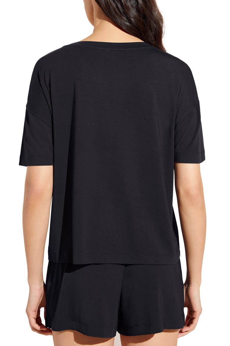 Giselle Stretch Modal Pajama Top, Alternate, color, BLACK