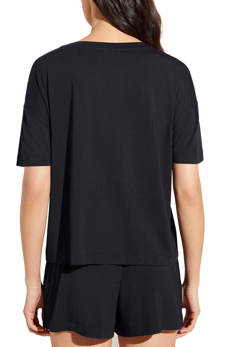 Eberjey Giselle Stretch Modal Pajama Top, Alternate, color, Black