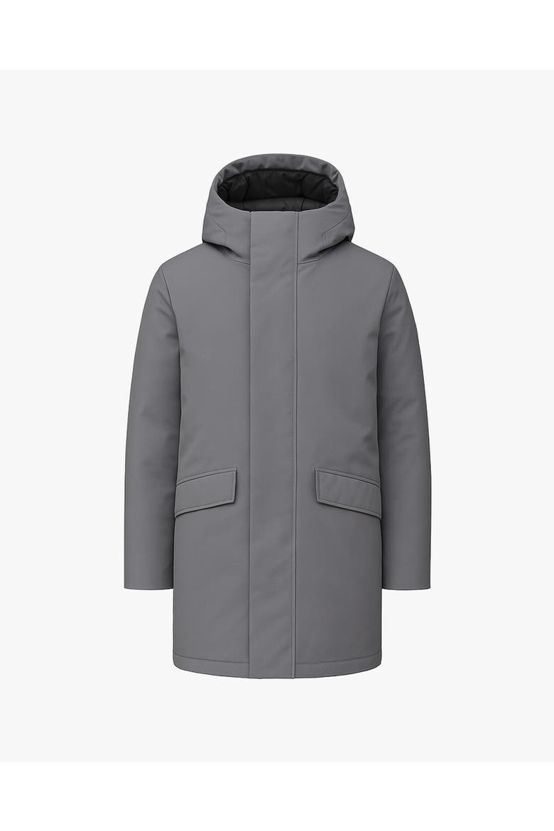 CHAMPLAIN | Hooded Down Winter Jacket, Main, color, Steel Grey