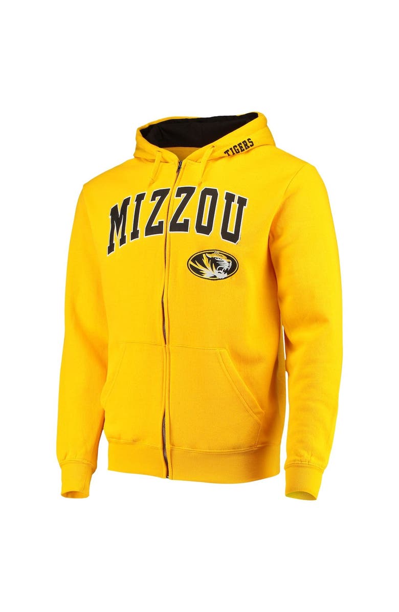 COLOSSEUM Men's Colosseum Gold Missouri Tigers Arch & Logo 3.0 Full-Zip Hoodie, Alternate, color, Gold