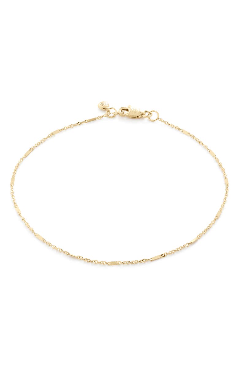 Monica Vinader Shimmer Chain Bracelet, Main, color, 14Kt Solid Gold