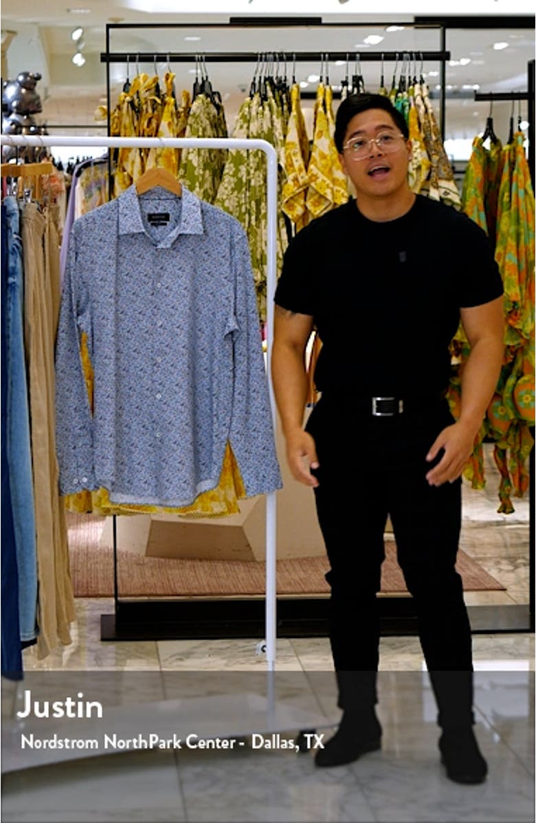OoohCotton<sup>®</sup> Floral Button-Up Shirt, sales video thumbnail