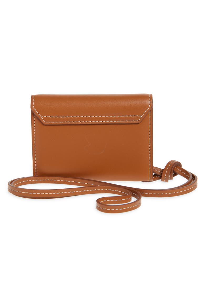 Le Porte Leather Envelope Wallet, Alternate, color, LIGHT BROWN 2