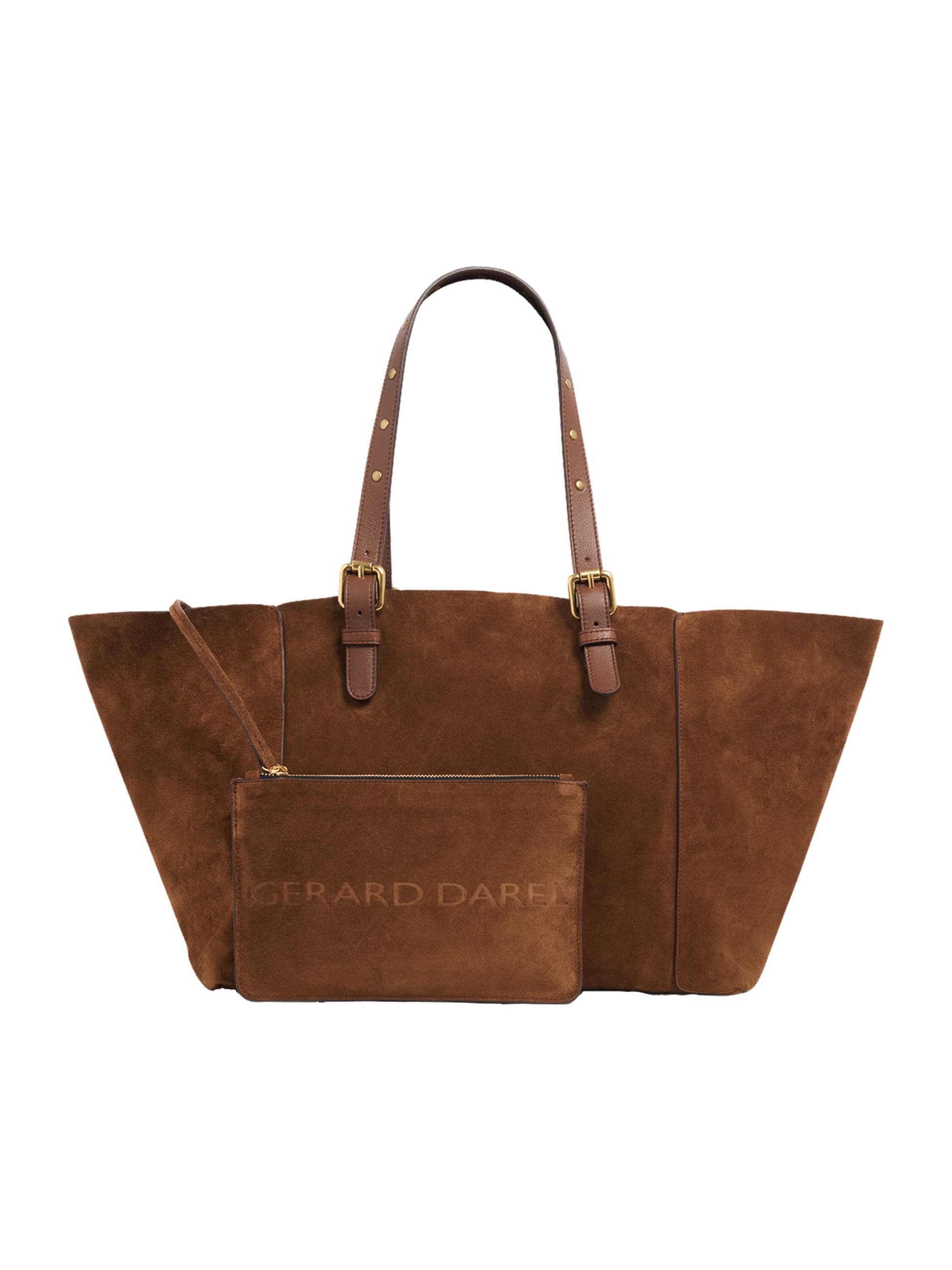 Marlow Buckle Trim Tote Shoulder Bag, Alternate, color, Fawn