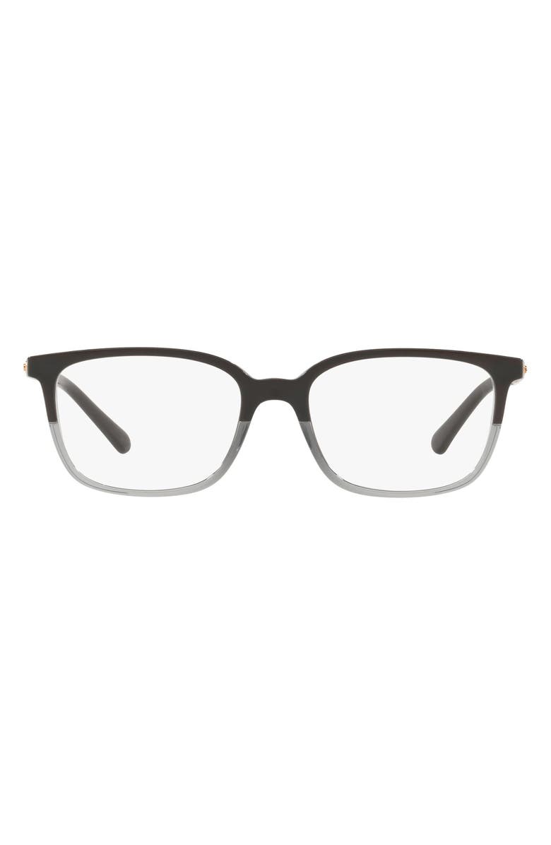 Michael Kors 53mm Square Optical Glasses, Main, color, Black Gep