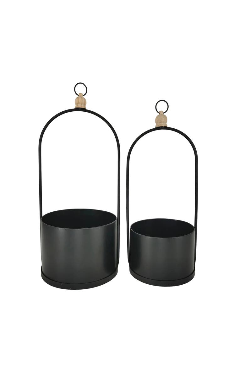 Hanging Finial Planter Set of 2, Main, color, Black