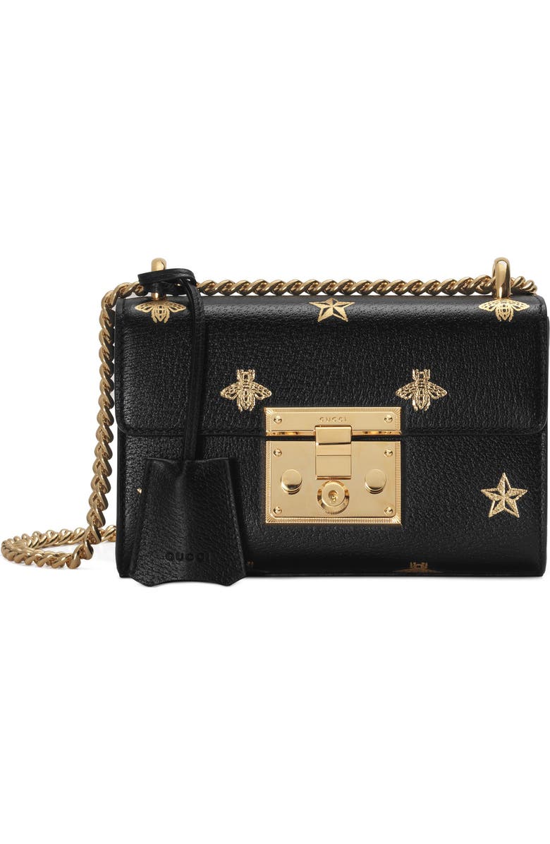 Gucci Mini Padlock Leather Shoulder Bag, Main, color,