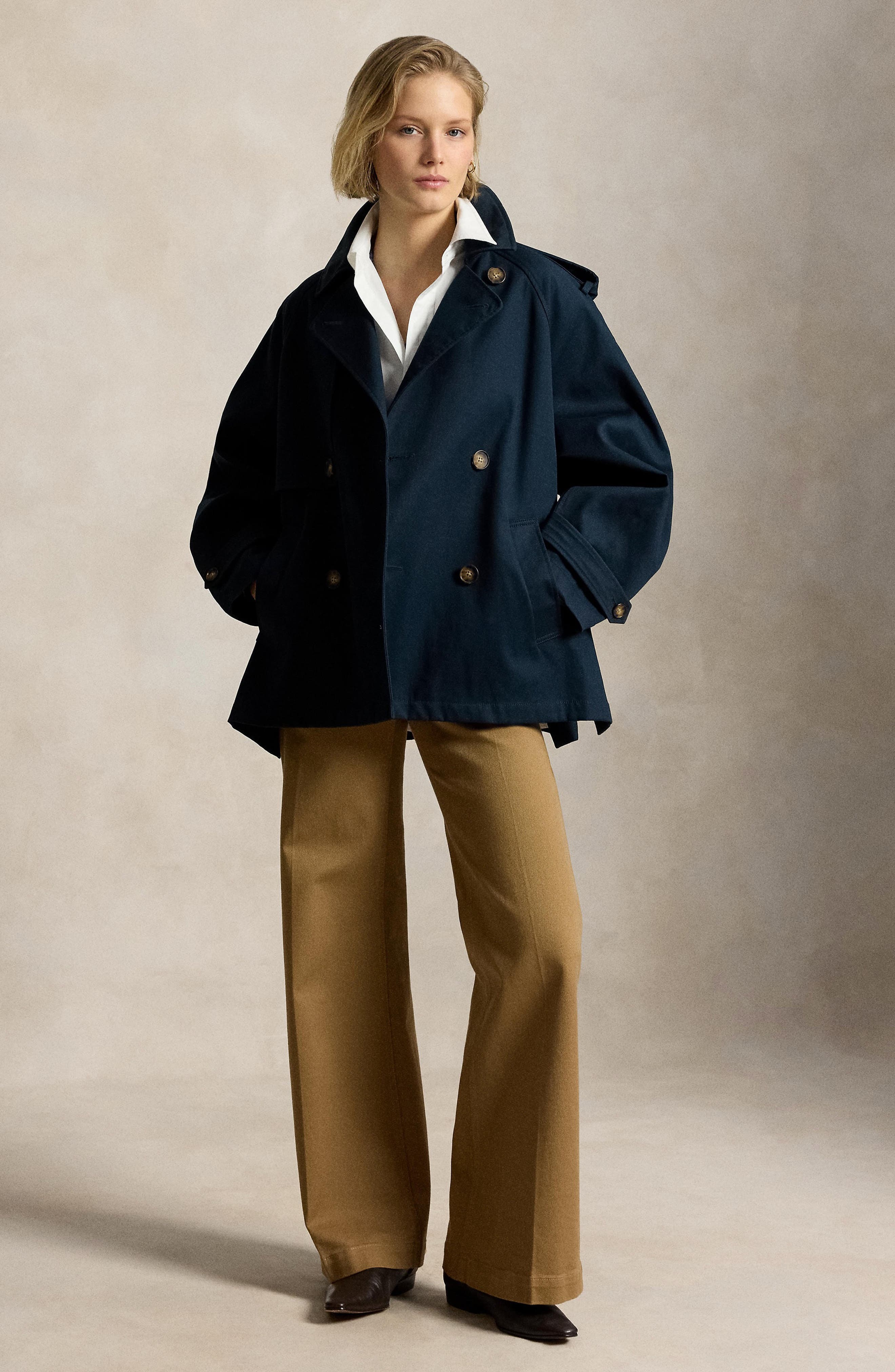 Cotton Twill Balloon Trench Coat (Women) | Nordstrom