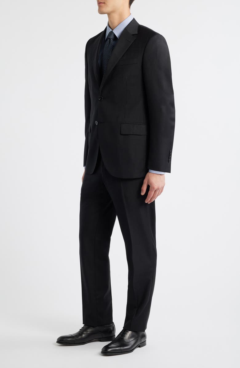 Peter Millar Flynn Cklassic Fit Solid Wool Suit, Alternate, color, Black