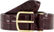 Vince Croc Embossed Leather Belt