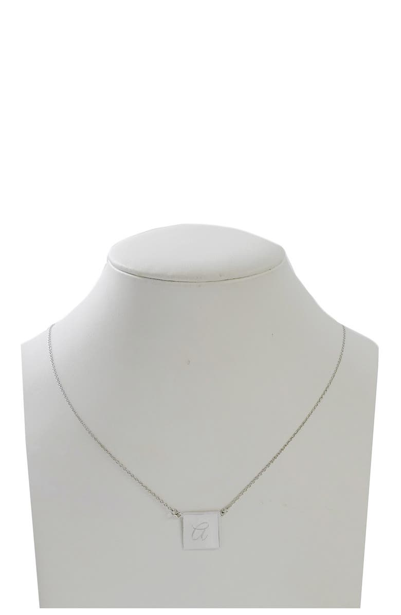 SAVVY CIE JEWELS Sterling Silver Initial Pendant Necklace, Alternate, color,