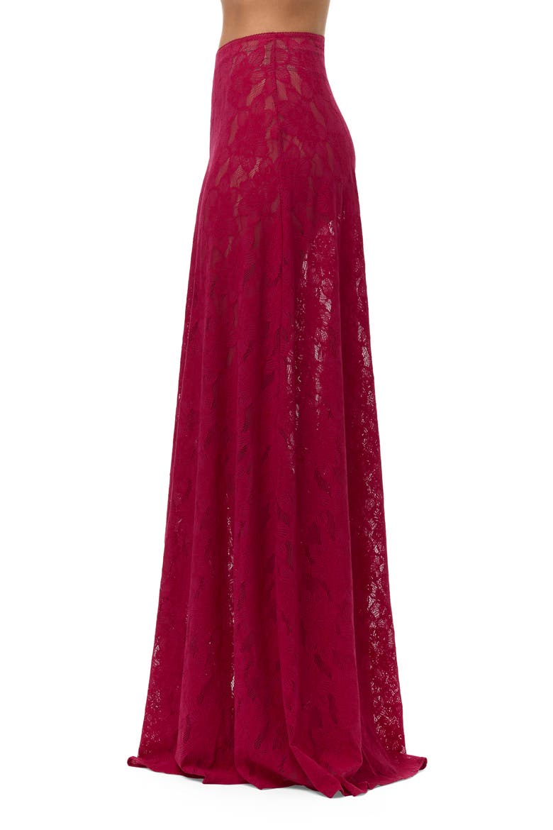 Lace Maxi Skirt, Alternate, color, DARK RASPBERRY