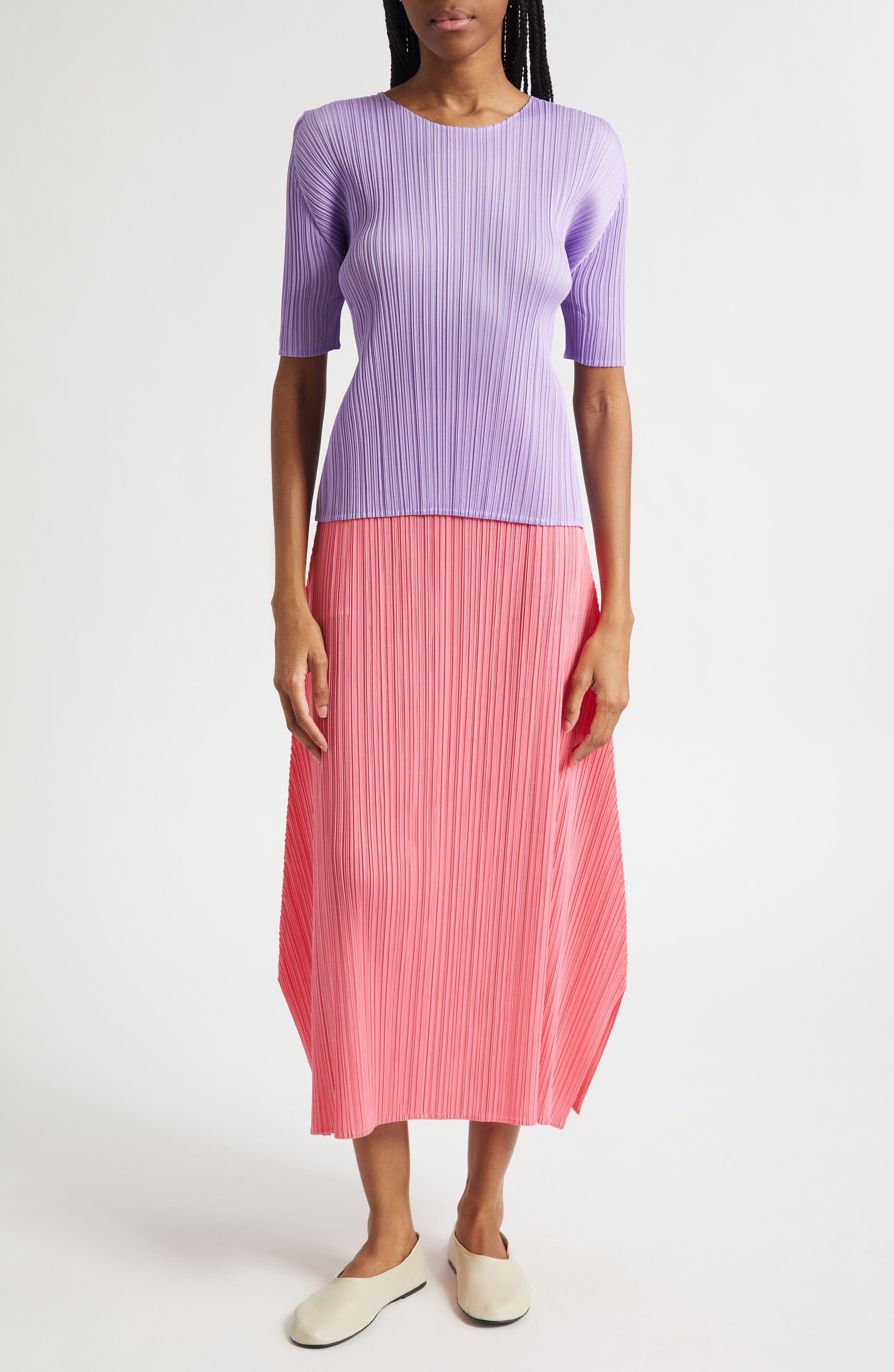 Pleats Please Issey Miyake Monthly Colors April Pleated Top (Women